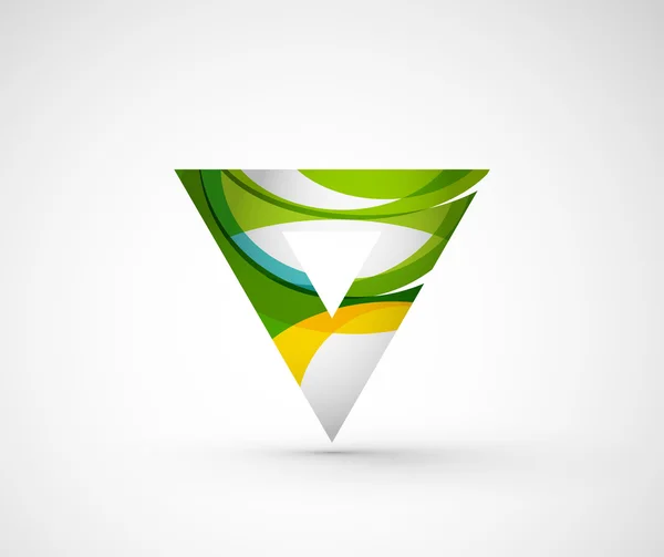 Abstract geometric company logo triangle, — Stock Vector