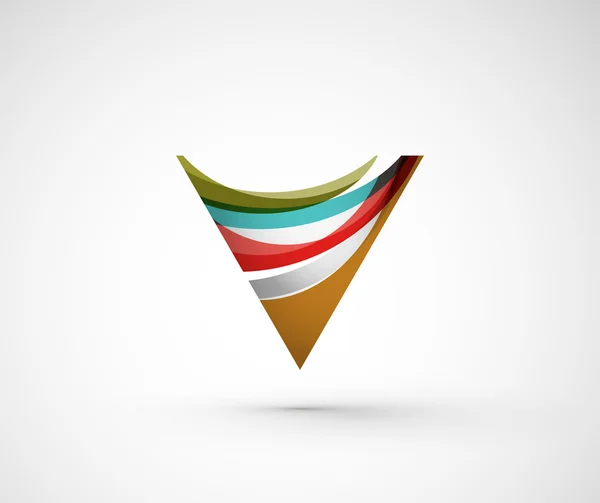 Soyut geometrik şirket logosu üçgen, ok — Stok Vektör