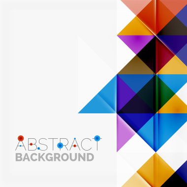 Soyut geometrik arkaplan. Modern çakışan üçgenler