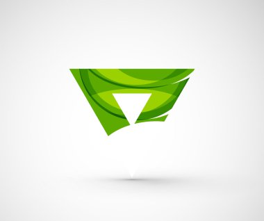 Soyut geometrik şirket logosu üçgen, ok