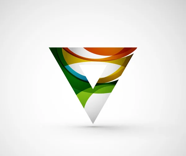 Astratto geometrico azienda logo triangolo, freccia — Vettoriale Stock