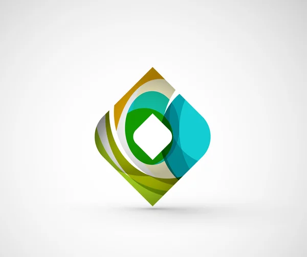 Abstracte geometrische bedrijf logo plein, rhomb — Stockvector