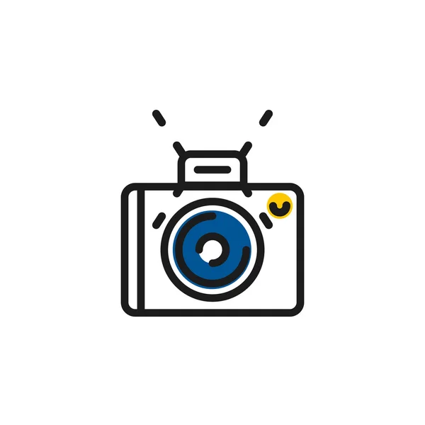 Color line icon for flat design. Camera, photo — Stockvector