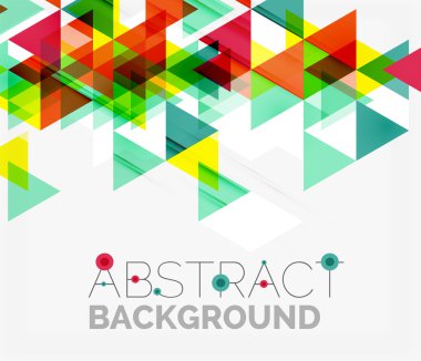 Soyut geometrik arkaplan. Modern çakışan üçgenler