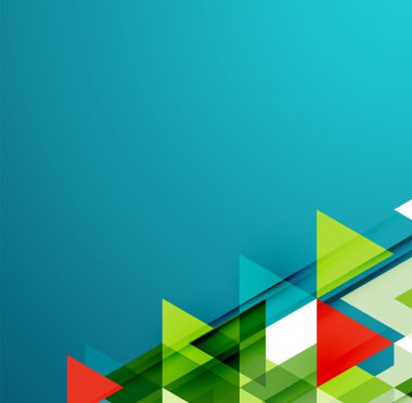 Soyut geometrik arkaplan. Modern çakışan üçgenler