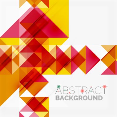 Soyut geometrik arkaplan. Modern çakışan üçgenler