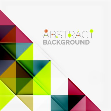 Soyut geometrik arkaplan. Modern çakışan üçgenler