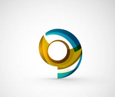 soyut geometrik şirket logosu yüzük, halka