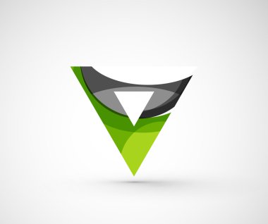 Soyut geometrik şirket logosu üçgen, ok