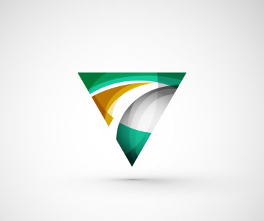 Soyut geometrik şirket logosu üçgen, ok