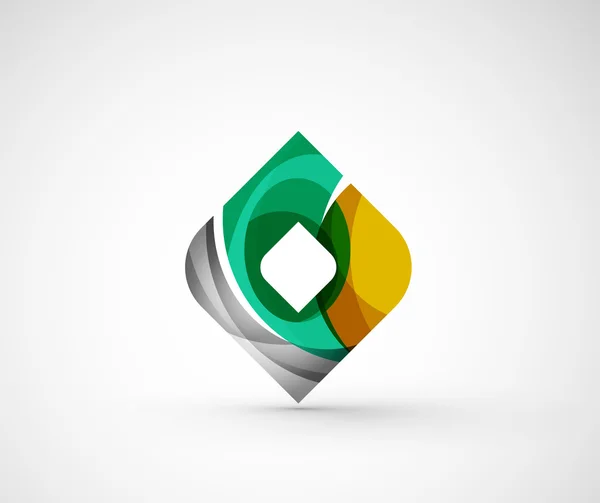 Logotipo de la empresa geométrica abstracta cuadrado, rombo — Archivo Imágenes Vectoriales