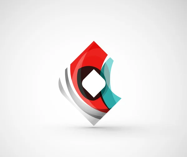 Logotipo de la empresa geométrica abstracta cuadrado, rombo — Archivo Imágenes Vectoriales