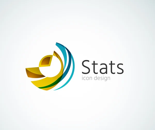 Statistieken bedrijf logo ontwerp. vectorillustratie. — Stockvector