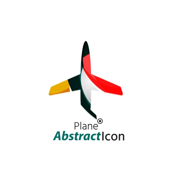 Abstracte geometrische business corporate embleem - vliegtuig — Stockvector