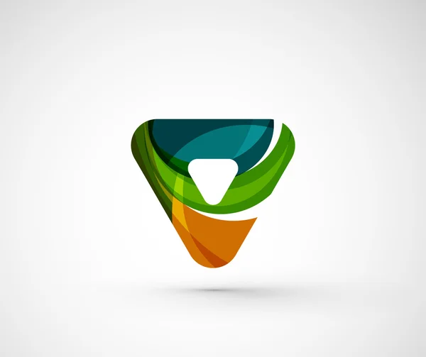 Triángulo abstracto del logotipo de la empresa geométrica, flecha — Vector de stock