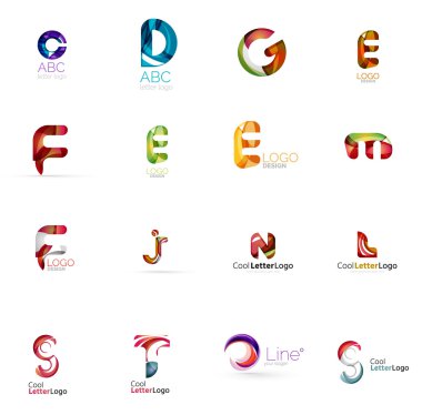 Evrensel şirket logosu fikirleri, iş simgesi toplama kümesi