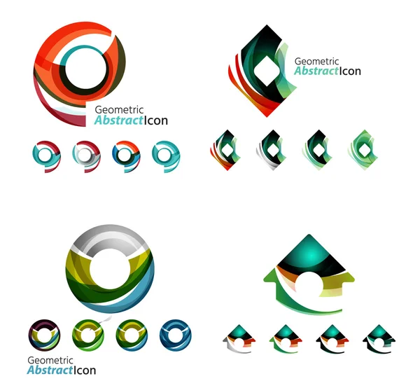 Universal abstract geometric shapes - business emblems — Stock Vector