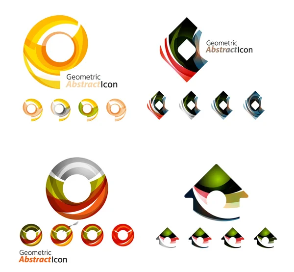 Formas geométricas abstractas universales - emblemas empresariales — Archivo Imágenes Vectoriales