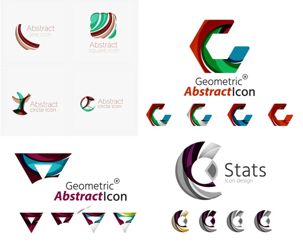 Універсальні абстрактні геометричні фігури бізнес емблеми — стоковий вектор