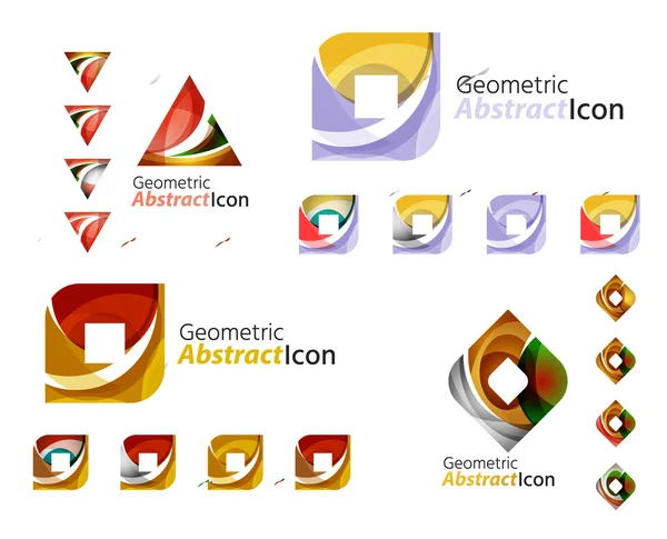 Formas geométricas abstratas universais - emblemas de negócios — Vetor de Stock