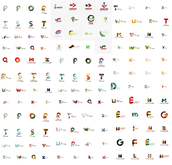 Ensemble méga de logos de lettre — Image vectorielle