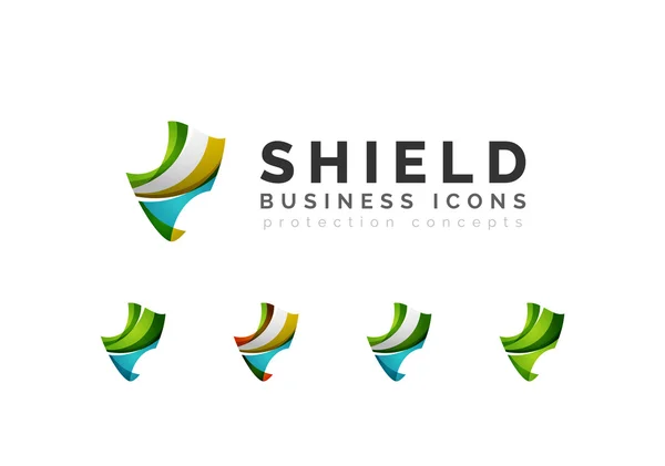 Uppsättning av protection shield logo begrepp — Stock vektor