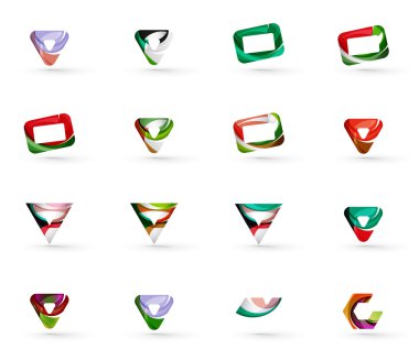 Çeşitli geometrik simgeler kümesi