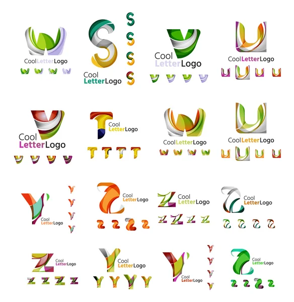 Set di lettere astratte colorate — Vettoriale Stock