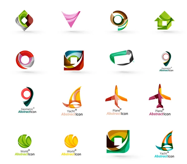 Set van abstracte reizen logo iconen. — Stockvector