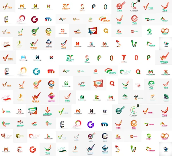 Ensemble méga de logos de lettre — Image vectorielle