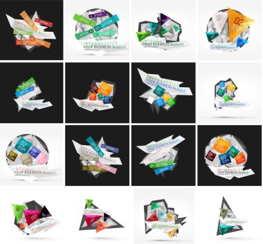 Soyut geometrik Infographic afiş şablonları