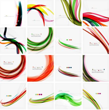 Akan hareket renkli arka kümesi. Pürüzsüz fütüristik dalga düzenleri