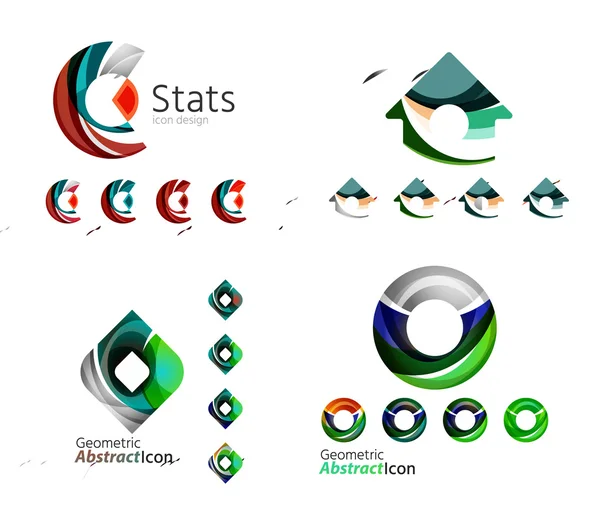 Універсальні абстрактні геометричні фігури бізнес емблеми — стоковий вектор