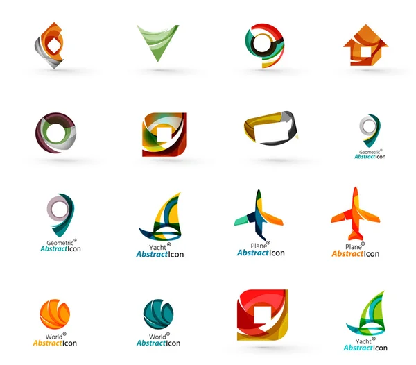Soyut seyahat logo simgeleri ayarlayın. İş, app veya Internet web simgeler — Stok Vektör