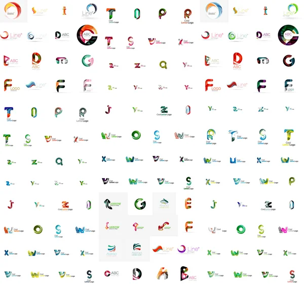 Mega set of letter logos — Stock Vector