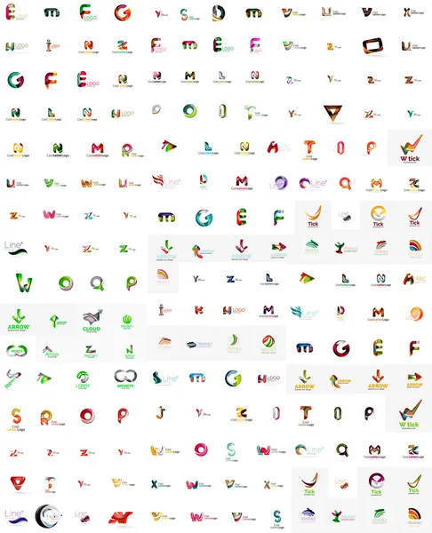 Mega set of letter logos — Stock Vector