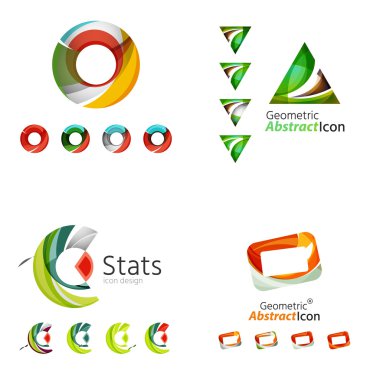 Evrensel soyut geometrik şekiller - iş Amblemler