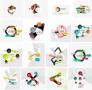 Soyut geometrik Infographic afiş şablonları