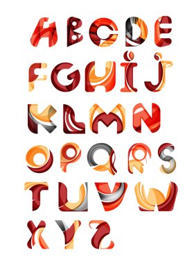 Alfabe harfleri logolar toplama tasarım öğeleri