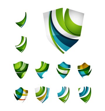 Koruma Kalkanı logo kavramlarını ayarla