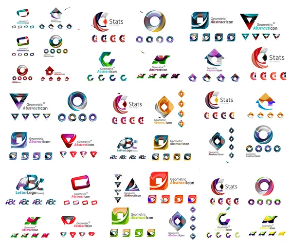 Conjunto universal de logotipos abstratos — Vetor de Stock