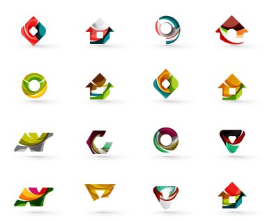 Çeşitli geometrik simgeler kümesi