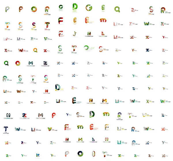 Mega-Satz von Buchstaben-Logos — Stockvektor