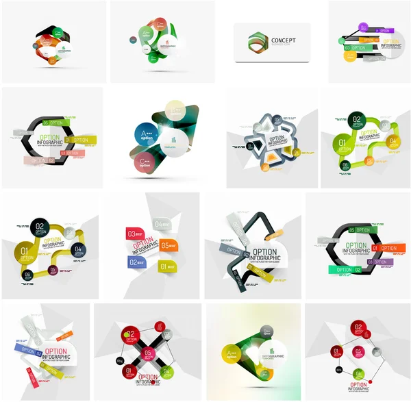 Set of abstract templates — Stockvector