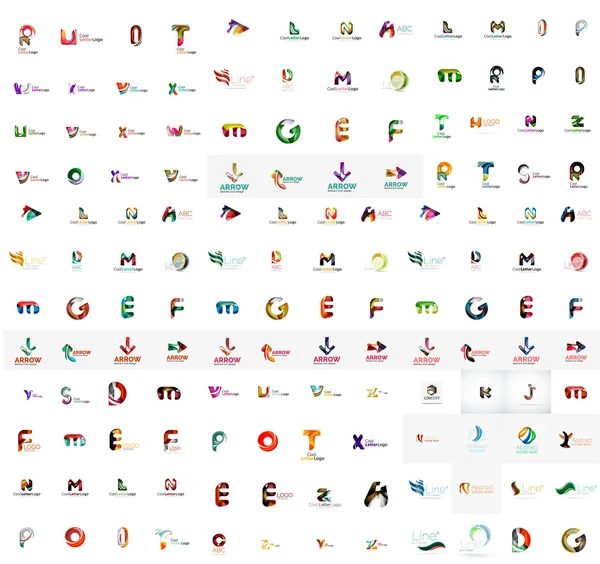 Ensemble de logos de lettre — Image vectorielle