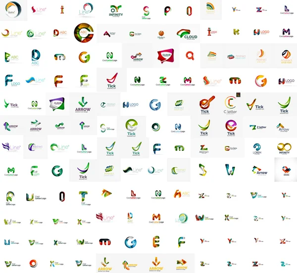 Ensemble méga de logos de lettre — Image vectorielle