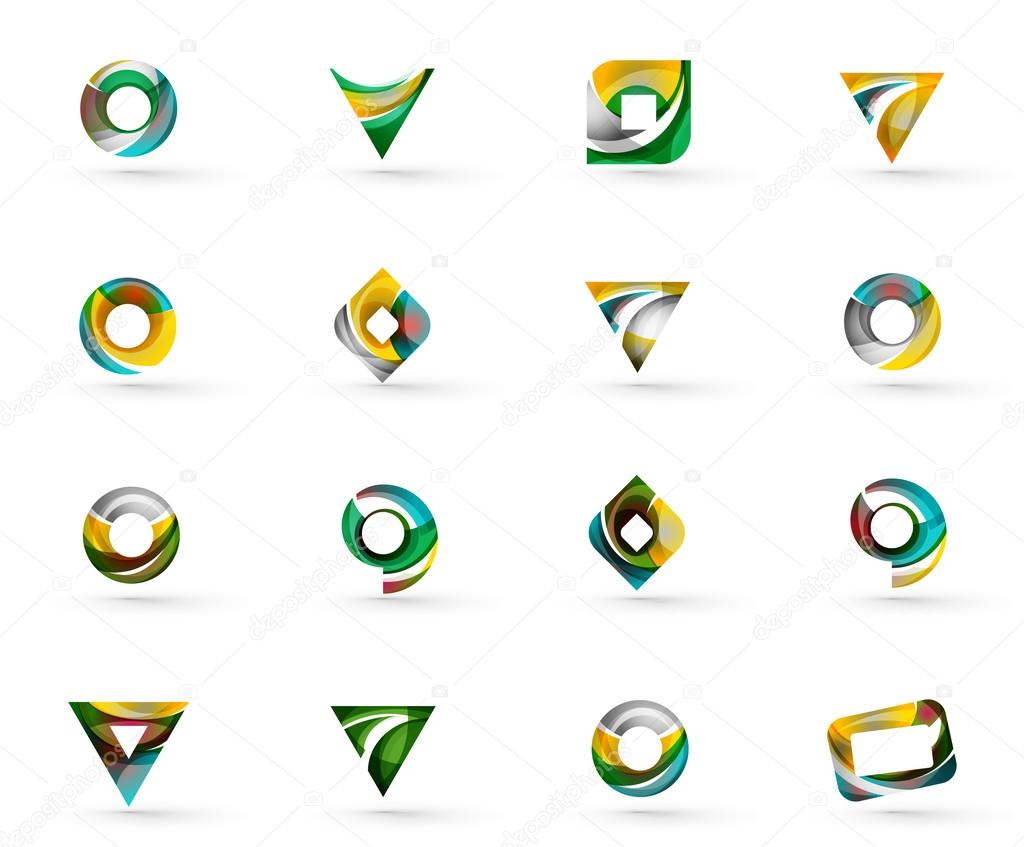 Set of geometric icons