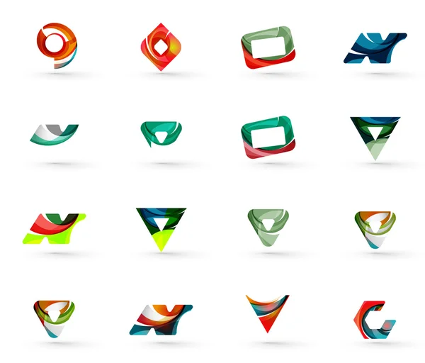 Conjunto de iconos geométricos — Vector de stock