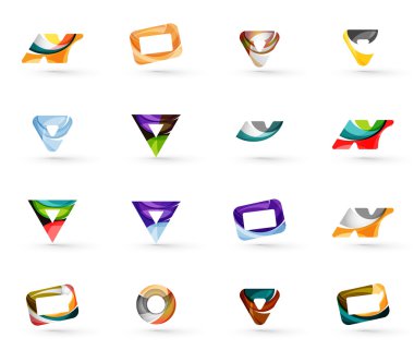 Çeşitli geometrik simgeler kümesi