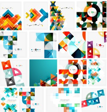 Üçgen arka planlar kümesi